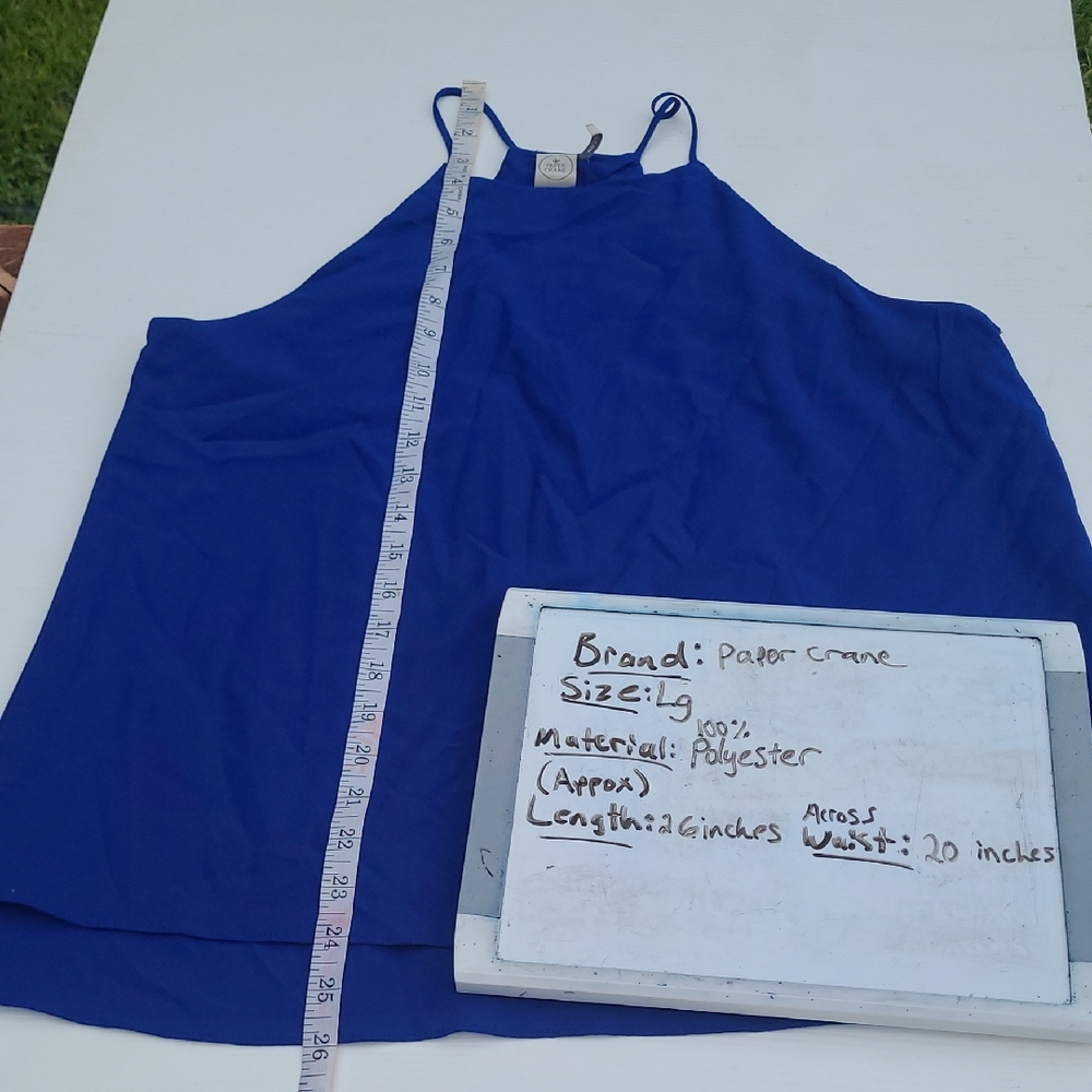 Paper Crane Royal Blue Halter Top Last Call Free With Sale